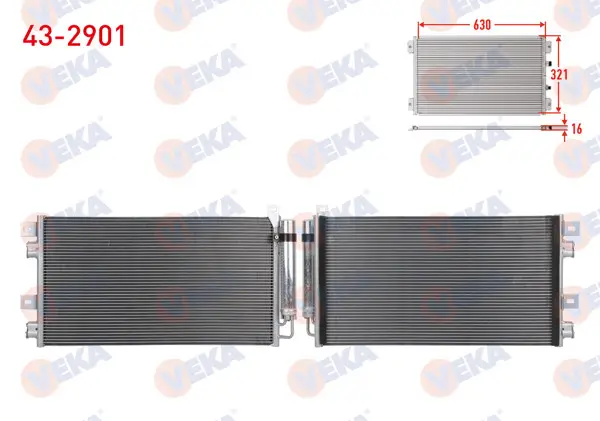 Klima Radyatörü Mini Cooper (R50,R53) 1.6İ 16V 2001-2006 / Cooper One 1.6İ 16V 2001-2006 / Cooper S 1.6İ 16V 2001-2006