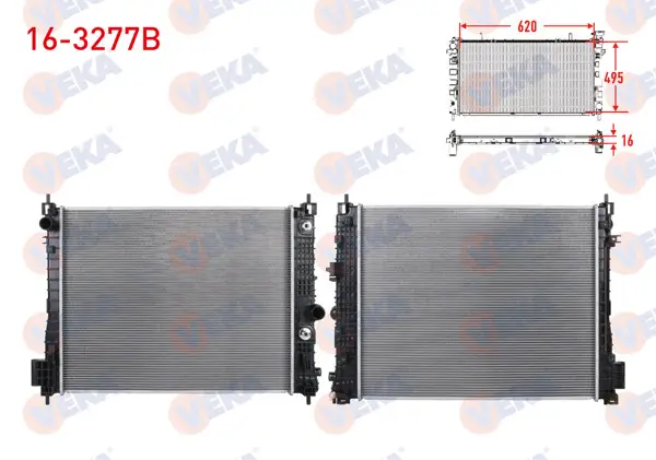Su Radyatörü Brazing Opel Mokka 1.4-1.6 CDTI 2012-/ Mokka X 1.4-1.6 CDTI 2012 -