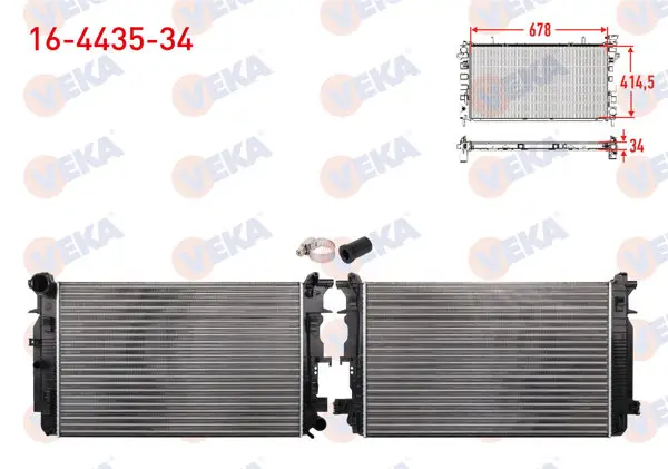 Su Radyatörü Mekanik Kalınlık 34mm VW Crafter 2.0 TDI-2.5 TDI M-T 2006-2016 / Mercedes Sprinter 2006-2018 / Sprinter 2018 -