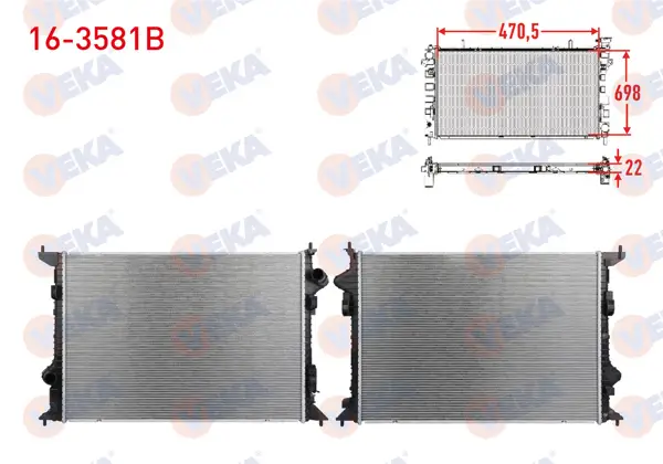 Su Radyatörü Brazing Renault Kadjar 2018-/ Nissan Qashqai 2018-/ 1.5 D