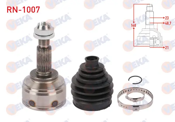 Aks Kafası Sol-Sağ On Dıs Uzunluk 140mm Renault Captur 0.9 TCE M-T 2013 -
