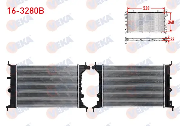 Su Radyatörü Brazing Opel Vectra B 1.6İ-1.8İ-2.0İ M-T 1993-2003