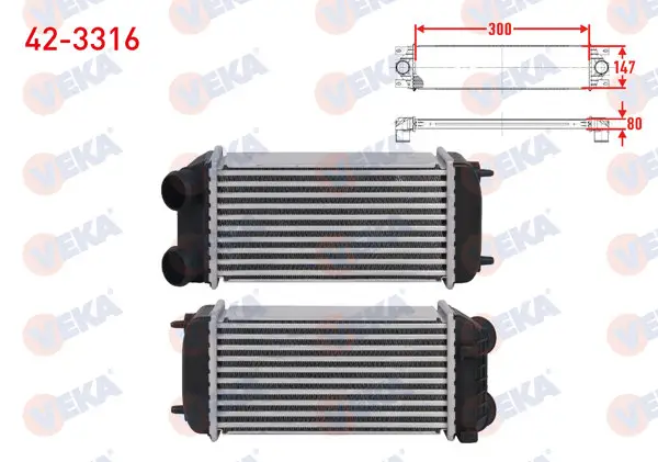 Turbo Radyatörü (Intercooler) Peugeot 206 CC 1.6 HDI 110 109 Hp 2005-2007
