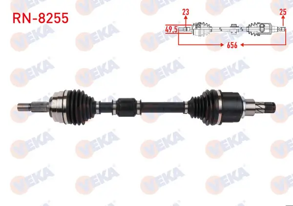 Komple Aks Sol Ön Uzunluk 656mm Renault Clio V (B7_) 1.0 TCE 100 (B7mt) Jt4 Cvt A-T Snz. 2019 -