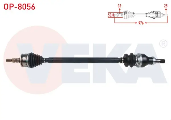 Komple Aks Ön Sağ Uzunluk 976mm Opel Astra K 1.6 CDTI M-T 2015 -