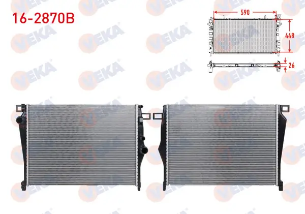 Su Radyatörü Brazing Mercedes C Serisi (W205) C 180-C 200 D Bluetec 2014-2018