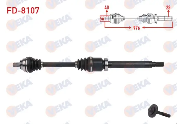 Komple Aks Sağ On Uzunluk 890mm Ford Focus II 1.6 TDCI A-T Cvt 2004-2012