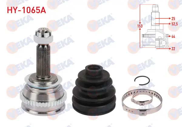 Aks Kafası Sol-Sağ On Dıs ABS li 44 Dıs Uzunluk 153mm Hyundai Accent II 1.3 A-T 2000-2005 Accent Sedan 1.5 A-T 1994-2000