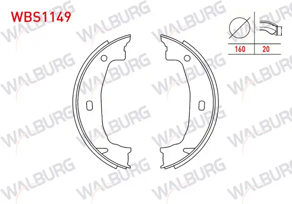 El Fren Balata Arka 160X20 BMW 1 Serisi (E81) 2004-2012-/ 1 Serisi (F20) 2012-2019 / 3 Serisi (E46) 1998-2005