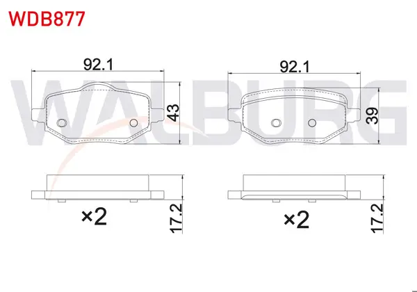 Fren Balatası Arka Peugeot 208 II-2008 II-Ds3 Crossback 1.2 Puretech-1.5 Bluehdı 2019-/ Opel Corsa F 1.2-1.5 D 2019-/ Citroen C4 X