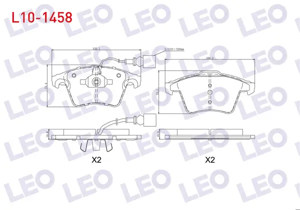 Fren Balata Ön Fişli Volkswagen Touareg 3.2İ V6 2002-2010 / Touareg 2.5 R5 TDI 2002-2010 / Touareg 3.0 V6 TDI 2002-2010 / Porsche Cayenne 3.6İ 2010-/ Porsche Cayenne 3.0 TDI 2002-2010