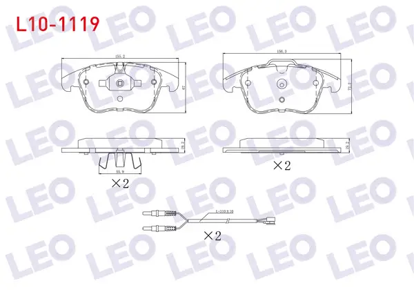 Fren Balata Ön Fişli Citroen C5 III 1.6 HDI 2008-2015 / Mondeo IV 2.0İ 2007-2014 / Mondeo IV 1.6 TDCI 2007-2014 / Freelander II 2.2 Td4 2006-2014 / S60 II 1.6 D 2010-/ Jaguar Xk 4.2İ 2006 -