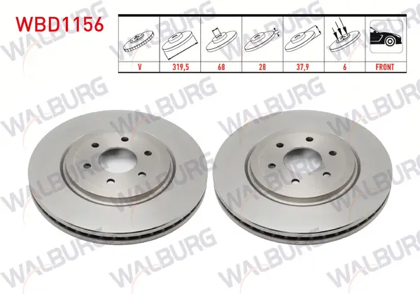 Fren Diski Ön Havalı 6 Bjn 319,5X28x68x37,9 Nissan Pathfinder (R51) 2.5 DCI 4X4 2005-/ Navara (D40) 2.5 DCI 6 Bjn 4X4 2005-2015