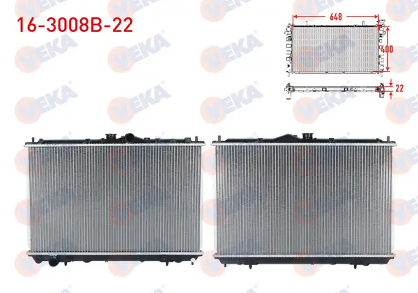 Su Radyatörü Brazing Kalınlık 22mm Mitsubishi Carisma 1.6-1.8 16V M-T 1995-2006