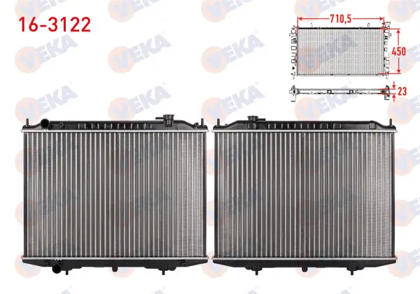 Su Radyatörü Mekanik Nissan Pick Up (D22) 2.5 Dı (Yd25ddtı) M-T 2005 -