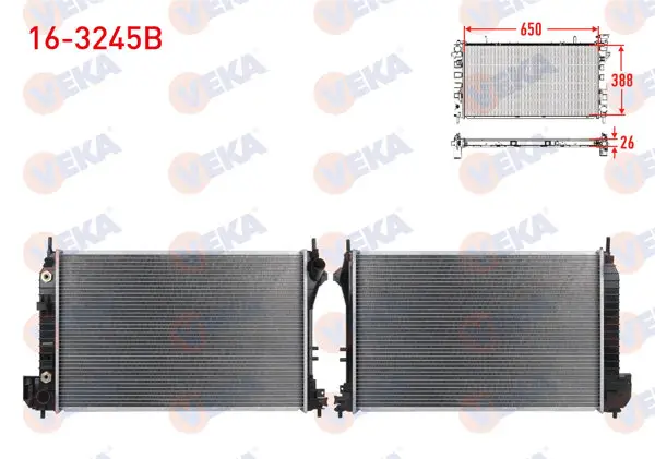 Su Radyatörü Brazing Opel Vectra C 2.2 16V A-T 2002-2008