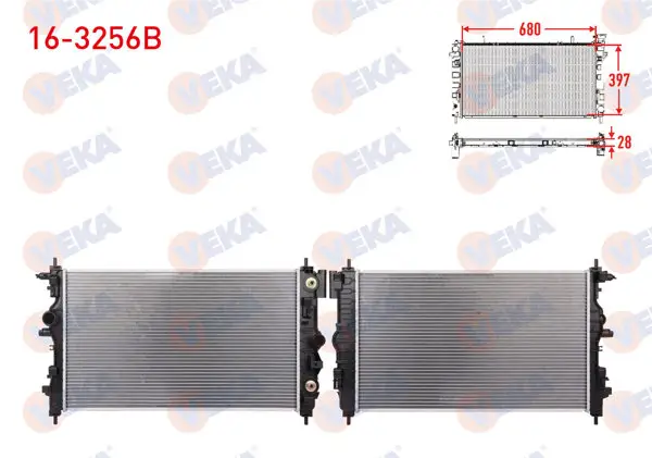 Su Radyatörü Brazing Opel Astra J 1.4İ A-T Ac + /-2009-2016