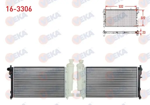 Su Radyatörü Mekanik Peugeot 106 II 1.4İ M-T (Uzun) 1996-2002