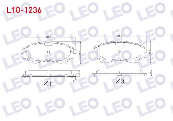 Fren Balata Ön Ikazlı Ford Ranger 2.5 TDCI 4X4 2002-2006 / Ranger 2.2 TDCI 2002-2006 / Ranger 3.0 TDCI 2002-2006 / Ranger 3.2 TDCI 2002-2006 / Mazda B Serisi (Un) 2.5 D 1998-2006