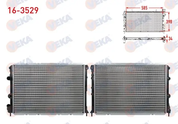Su Radyatörü Mekanik Renault Megane I (Ba0 / 1) 1.4İ 16V Kusaklı M-T 1996-2003