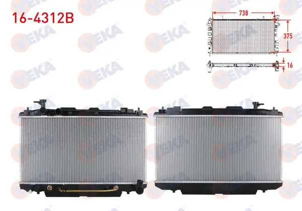 Su Radyatörü Brazing Toyota Rav4 II (Cla2_, Xa2_, Zca2_, Aca2_) 2.0 Vvt-I A-T 2000-2006