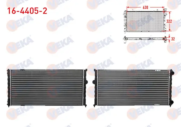 Su Radyatörü Mekanik Volkswagen Polo Classic (6Kv2) 1.6 Aft Motor M-T Ac-1995-2001