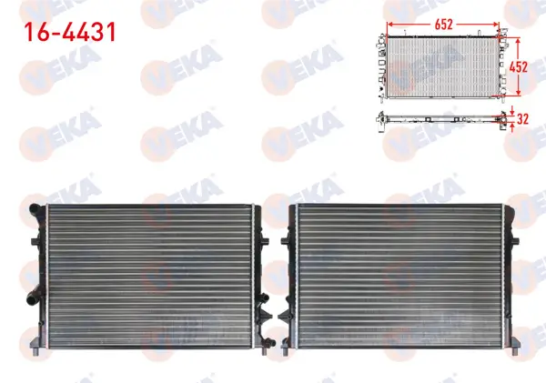 Su Radyatörü Mekanik Volkswagen Golf VI (5K1) 1.2 TSI A-T / M-T Ac + /-2008-2013