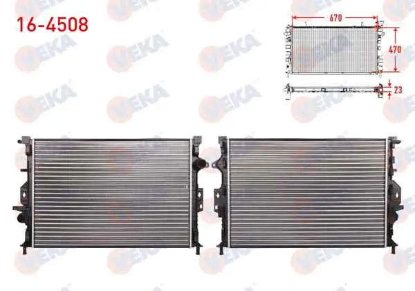 Su Radyatörü Mekanik Ford Mondeo IV 2.0 TDCI A-T Ac + /-2007-/ Kuga 2.0 TDCI A-T Ac + /-2008-2013 / Focus III 1.6 TDCI A-T Ac + /-2011-2015 / Volvo S60 II 2.0 D A-T / M-T Ac + /-2010 -