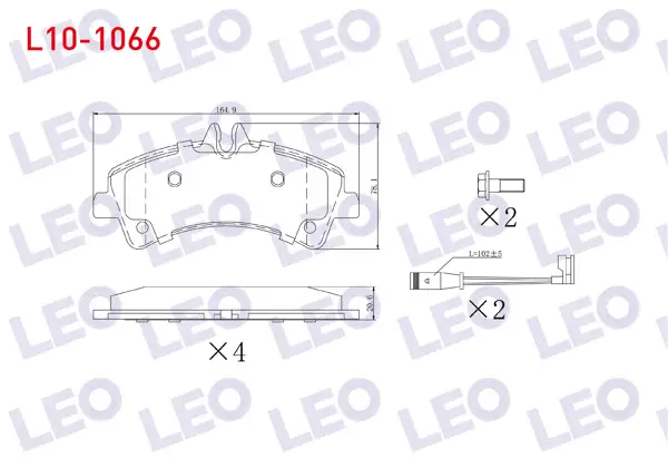 Fren Balata Arka Fişli Mercedes Sprinter 5T (906) 515 CDI Çift Teker 2006-2009 / VW Crafter 30-35 2.5 TDI Çift Teker 2006-2016 / Crafter 30-35 2.0 TDI Çift Teker 2006-2016