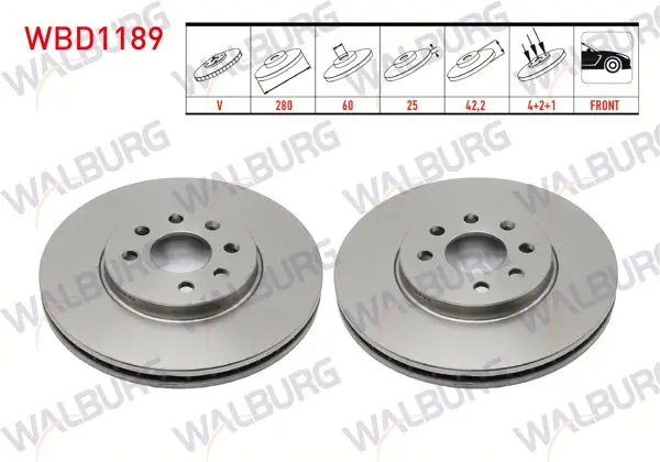 Fren Diski Ön Havalı 4 Bjn 280X25x60x42,2 Opel Combo C 1.3 CDTI-1.7 CDTI-2001-2006 / Meriva A 1.6-1.3 CDTI 2003-2010 / Astra H 1.4İ-1.6İ-1.3 CDTI 2004-2010