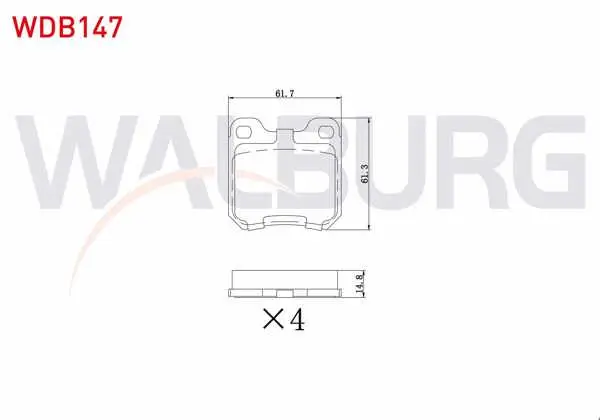 Fren Balata Arka Opel Vectra B 1.6İ 1995-2003 / Vectra B 2.0İ 1995-2003 / Vectra B 2.0 Dtı 1995-2003 / Vectra B 2.5 V6 1995-2003 / Vectra B 2.0 Dı 1995-2003 / Omega A 3.0İ 1986-1994