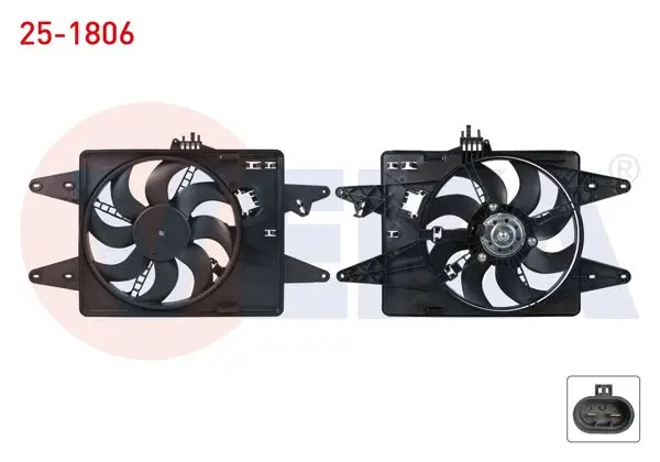 Fan Motoru Su Radyatörü Davlumbazlı Tekli Fan Fiat Doblo (119,223) 1.9 D Ac-2001-2010