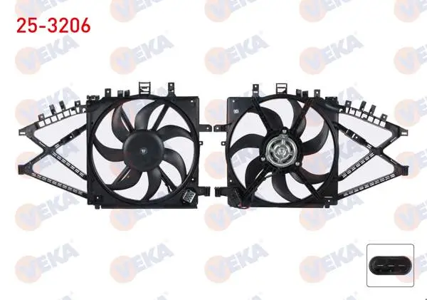 Fan Motoru Su Radyatörü Rezistanslı Opel Corsa C 1.4 Davlumbazlı Tek Soket 3 Tırnaklı 2000-2006