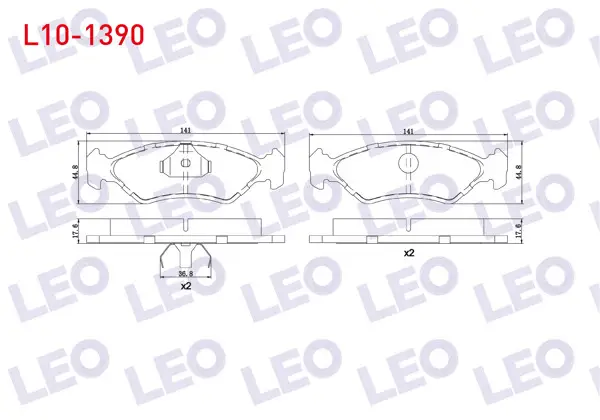 Fren Balata Ön Ford Fiesta III 1.1 1989-1995 / Fiesta III 1.4 1989-1995 / Fiesta III 1.6 16V 1989-1995 / Fiesta III 1.8 16V 1989-1995