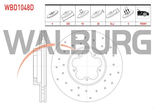 Fren Diski Ön Havalı Performans Delikli 5 Bjn 300X28x93x54,4 Ford Transit 2.2 TDCI Arkadan Itıs 2006-2014 / Transit 2.4 TDCI 2006-2014 / Transit 2.2 TDCI 2006-2014 / Transit 3.2 TDCI 2006-2014