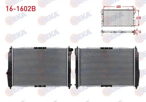 Su Radyatörü Brazing Chevrolet Aveo 1.4 16V Dohc M-T 2003 -
