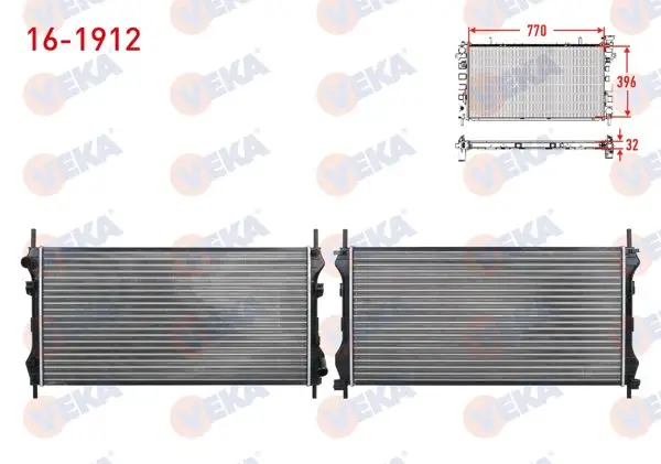 Su Radyatörü Mekanik Ford Transit (Fa_ _) 2.0 TDCI Onden Cekıs M-T Ac + /-2000-2006