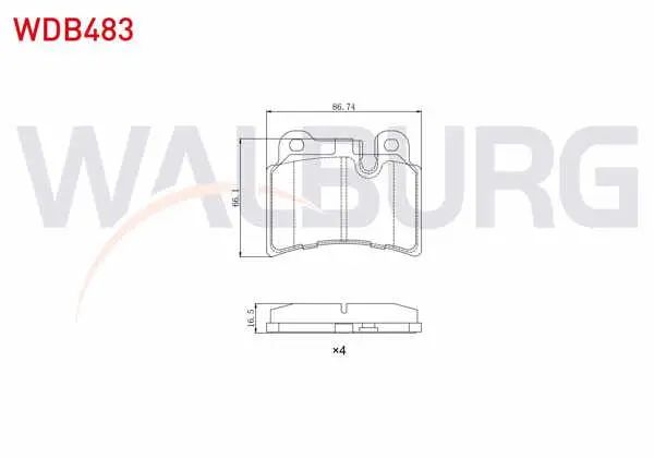 Fren Balata Arka Volkswagen Touareg (7La,7L6,7L7) 3.0 V6 TDI 2002-2010 / Touareg 3.2İ V6 2002-2010 / Touareg 5.0 V10 TDI 2002-2010