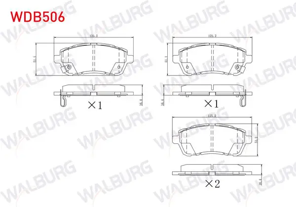 Fren Balata Ön Ford Fiesta VI 2008-2017 / Daihatsu Materıa 2006-/ Sirion 2005-/ Mazda 2 1.5İ 2007-2015 / Suzuki Baleno 2016-/ Swift IV-V 2010 -