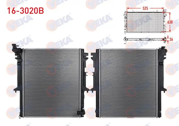 Su Radyatörü Brazing Mitsubishi L 200 (Kbt,Kat) 2.5 Dıd M-T 2004 -