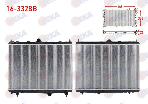 Su Radyatörü Brazing Peugeot 508 I 1.6 HDI, 1.6 E-HDI, 1.6 Thp, 1.6 VTI, 2.0 HDI, 2.0 Bluehdı 2010-2018 / 407 2.0 HDI 2009-/ Citroen C5 III (X7) 1.6 HDI, 1.6 E-HDI, 1.6 Thp, 2.0 HDI At-Mt 2009-2015
