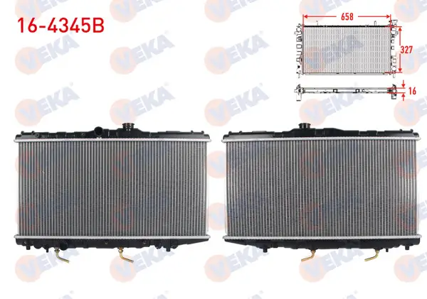 Su Radyatörü Brazing Toyota Corolla (_E9_) 1.3İ Ae92 A-T 1987-1993