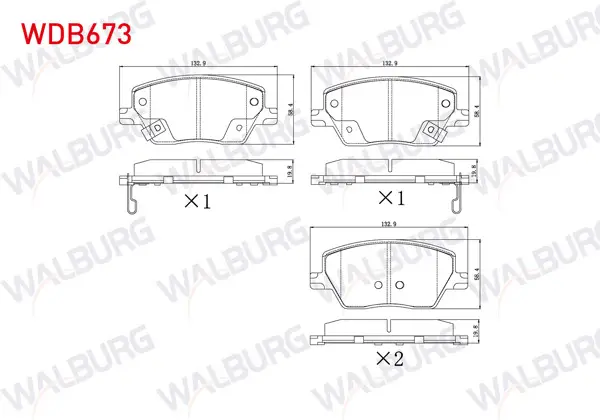 Fren Balata Ön Ikazlı Fiat Egea 1.3 Mjt-1.6 Mjt-1.4 16V-1.6 16V 2015-/ 1.6 2020 -