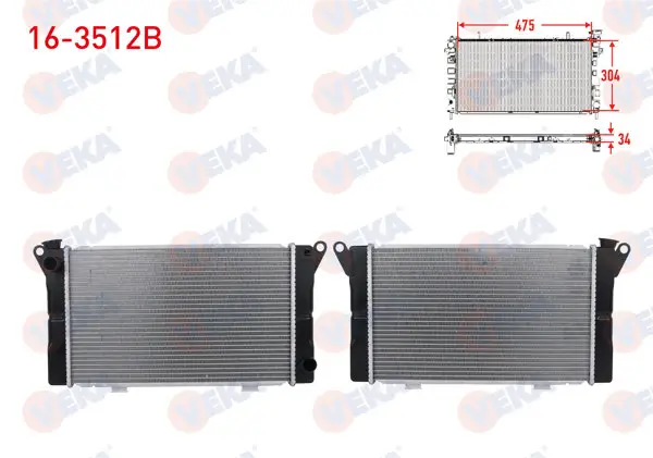 Su Radyatörü Brazing Kalınlık 32mm Renault R12 1.3-1.4 1971-2000