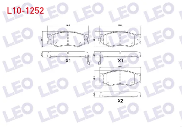 Fren Balata Ön Ikazlı Nissan Navara (D22) 2.5 DCI 1997-2004 / Pick Up (D21) 2.5 D 1985-1998 / Vanette (C22) 2.0 D 1983-1988 / Vanette (C22) 1.5 1983-1988