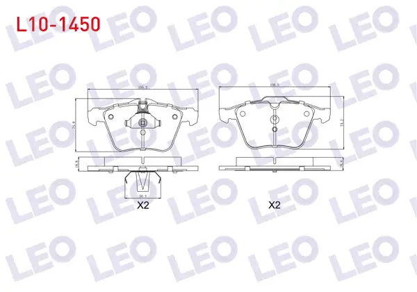 Fren Balata Ön Volvo S60 II 1.6 2010-/ S60 II 2.0 2010-/ S60 II 2.0 D 2010-/ S80 II T5 2006-/ V70 III 1.6 T4f 2006-/ Xc 70 II D3 2007-/ Ford S-Max 2.0 2006-/ Jaguar S-Type 2.5 V6 1999-2009