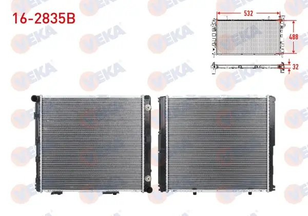 Su Radyatörü Brazing Mercedes E Serisi (W124) 200 D A-T Ac + /-1984-1995