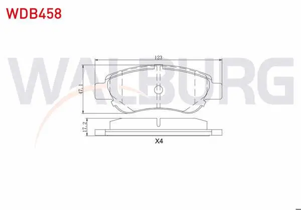 Fren Balata Ön Peugeot 107 1.0İ 2005-/ Peugeot 107 1.4 HDI 2005-/ Citroen C1 (Pm_, Pn_) 1.0 2005-2015 / Citroen C1 (Pm_, Pn_) 1.4 HDI 2005-2015