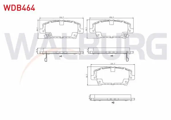 Fren Balata Ön Ikazlı Honda Civic VIII 1.4 2005-2012 / Civic VIII 1.8 2005-2012 / Civic VII 1.8 I-Vtec 2000-2006 / Civic VII 2.0 I-Vtec 2000-2006