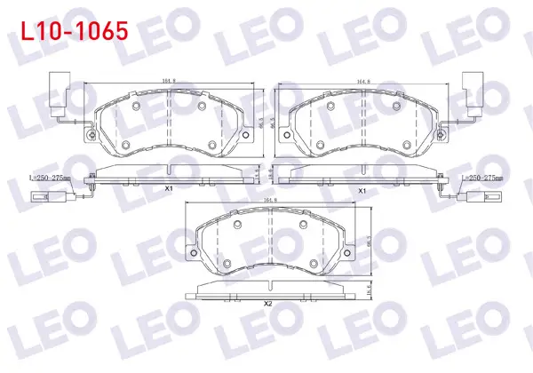 Fren Balata Ön Fişli Ford Transit (V347) 2.4 TDCI-3.2 TDCI (Arkadan Itıslı) 2006-2014 / Transit (V348) 2.2 TDCI-3.2 TDCI 2006-2014 / VW Amarok 2.0 TDI-2.0 Bıtdı-2.0 TSI 2010 -